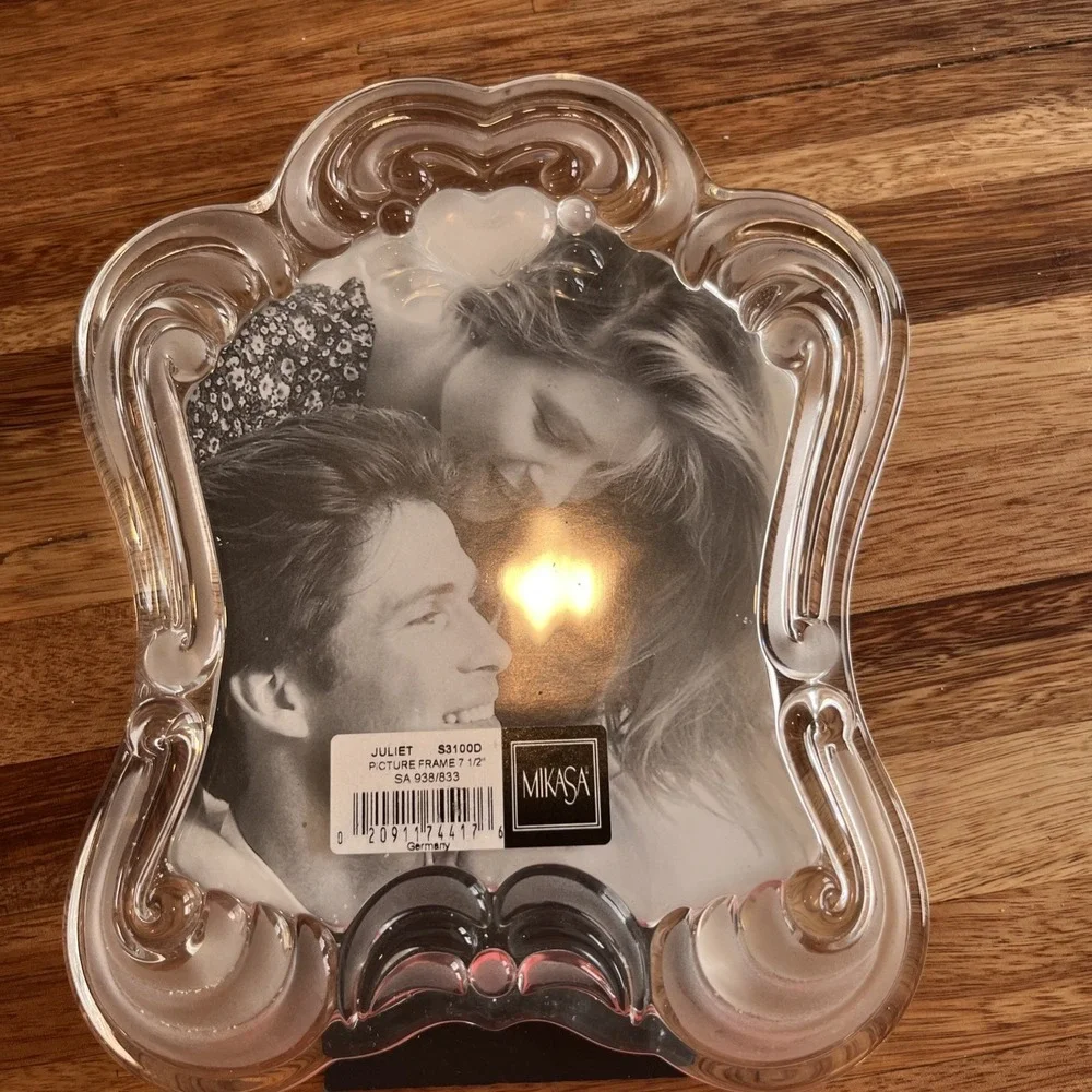 MIKASA Heavy GlassPicture Photo Frame Juliet Heart‎ Germany Wedding Gift